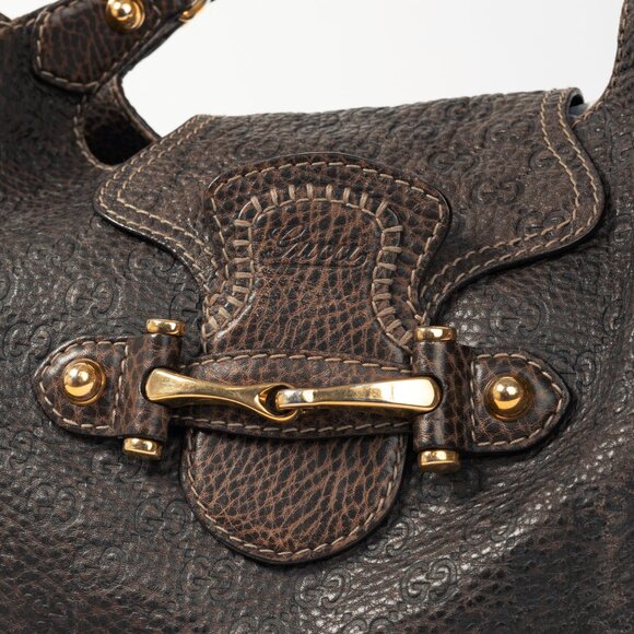 Gucci New Pelham Brown Guccissima Leather Large Shoulder Bag - Picture 9 of 13